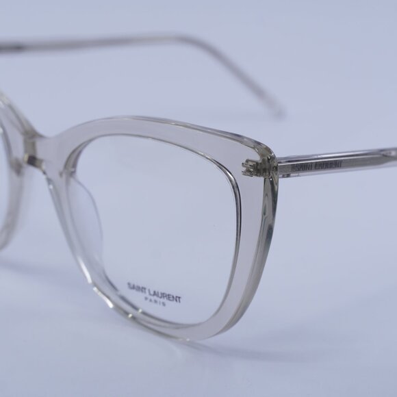 Saint Laurent SL778 004 Eyeglasses Transparent Beige 55mm Square Frame - Picture 10 of 10